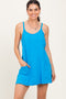 Aqua Racerback Romper Dress