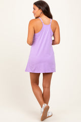 Lavender Racerback Maternity Romper Dress