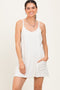 Cream Racerback Romper Dress