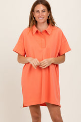 Peach Mini Polo Dress