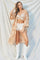 Rust Damask 3/4 Sleeve Cover Up