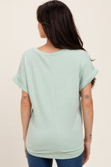 Light Olive French Terry Maternity Top