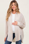 Light Beige Lightweight Sheer Button Down Maternity Blouse