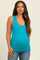 Turquoise Textured Maternity Tank Top