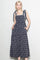 Black Floral Lace Trim Shoulder Tie Maxi Dress