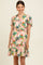 Cream V-Neck Flutter Short Sleeve Maternity Mini Dress