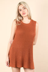 Latte Knit Sleeveless Sweater Shorts Maternity Set
