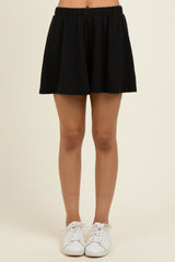 Black Ribbed Lounge Shorts