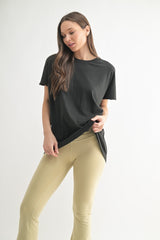 Black Slouchy Maternity Short Sleeve Tee