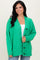Green Oversized Toggle Button Cardigan