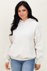 Ivory Fleece Oversized Hoodie