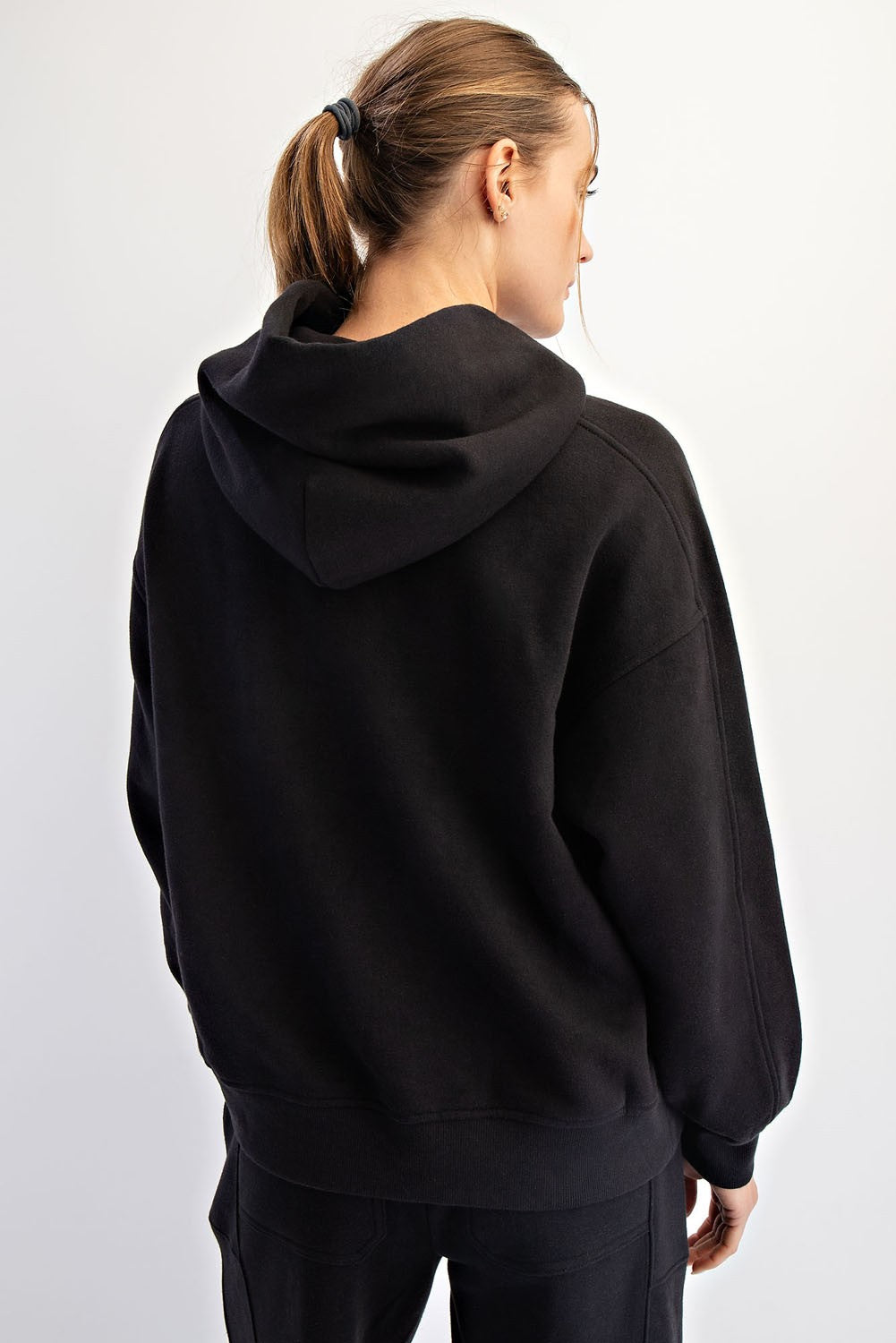 Black Fleece Oversized Hoodie