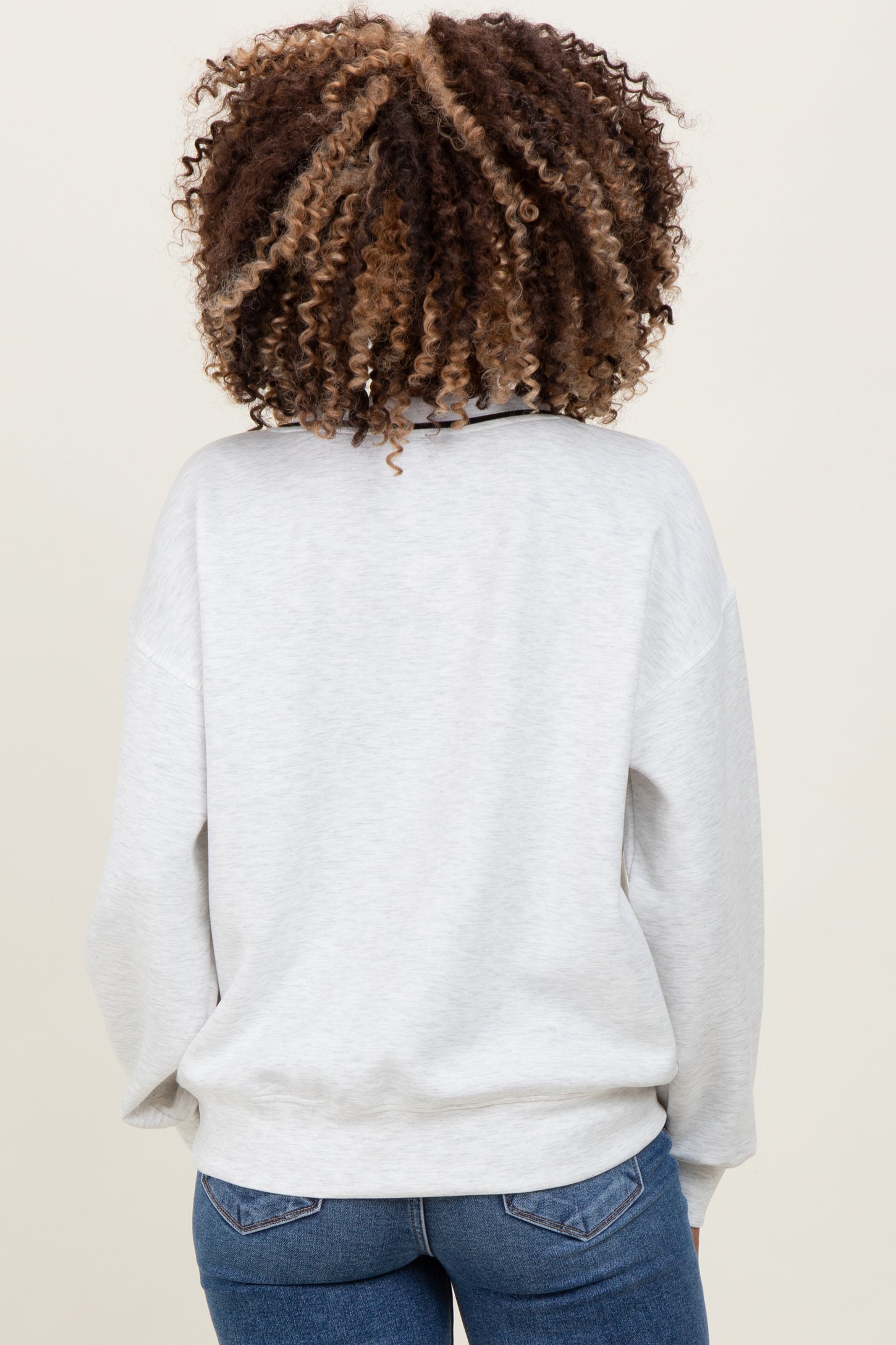 Heather Grey V-Neck Maternity Sweatshirt