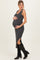 Charcoal Cable Knit Sleeveless Maternity Midi Dress
