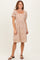 Taupe Floral Jacquard Square Neck Dress