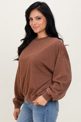 Camel Long Sleeve Sweatshirt