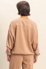 Beige Long Sleeve Sweatshirt