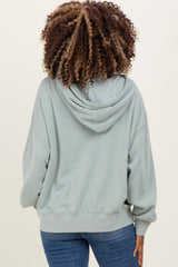 Sage Green Drop Shoulder Long Sleeve Oversized Maternity Hoodie