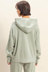 Sage Green Drop Shoulder Long Sleeve Oversized Hoodie