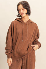 Camel Drop Shoulder Long Sleeve Oversized Hoodie