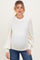 Ivory Ribbed Bubble Sleeve Maternity Knit Top