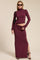 Burgundy Turtleneck Top Maxi Skirt Set