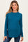 Teal Baby Waffle Knit Long Sleeve Maternity Top
