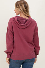 Burgundy French Terry Hooded Sweatshirt