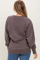Mocha Vintage Wash French Terry Pullover