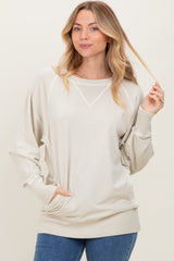 Cream Vintage Wash French Terry Pullover