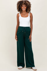 Forest Green Flowy Knit Drawstring Maternity Pants