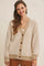 Taupe Two-Tone Button-Down Cardigan