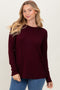 Burgundy Long Sleeve Top