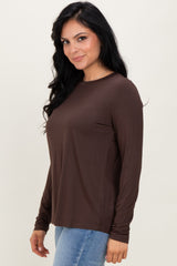 Brown Long Sleeve Top