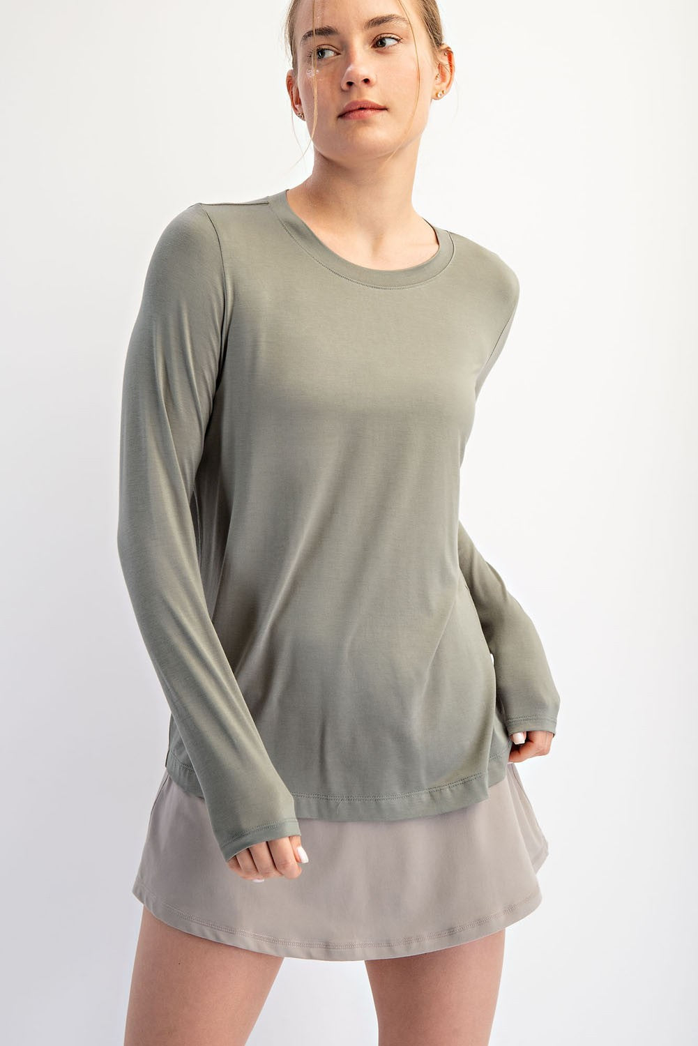 Light Olive Long Sleeve Maternity Top