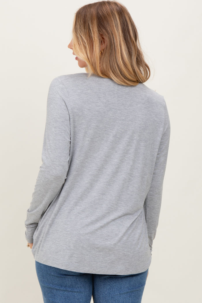 Heather Grey Long Sleeve Top