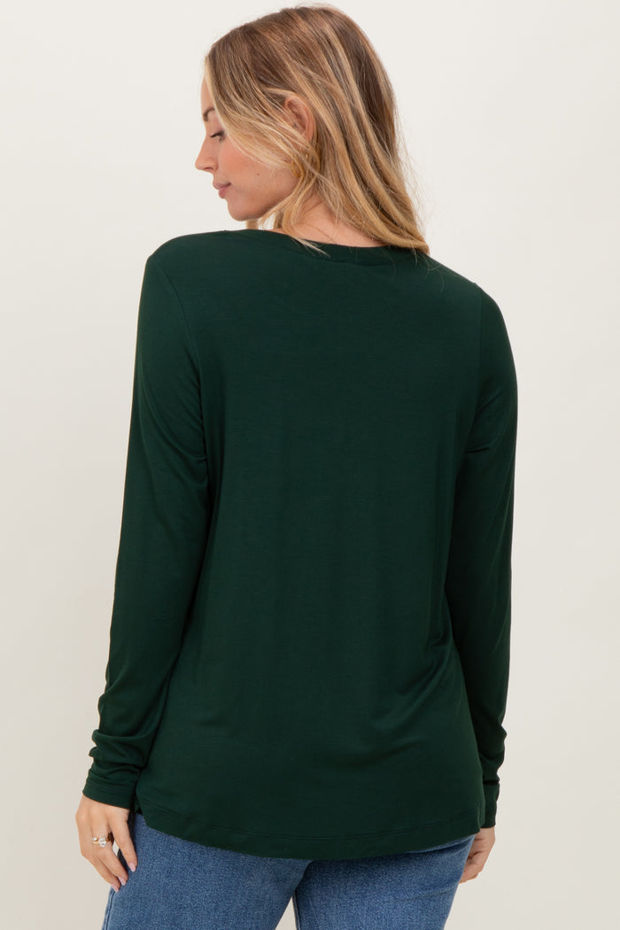 Forest Green Long Sleeve Top