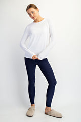 White Long Sleeve Top