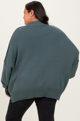 Jade Mock Neck Exposed Seam Sweater