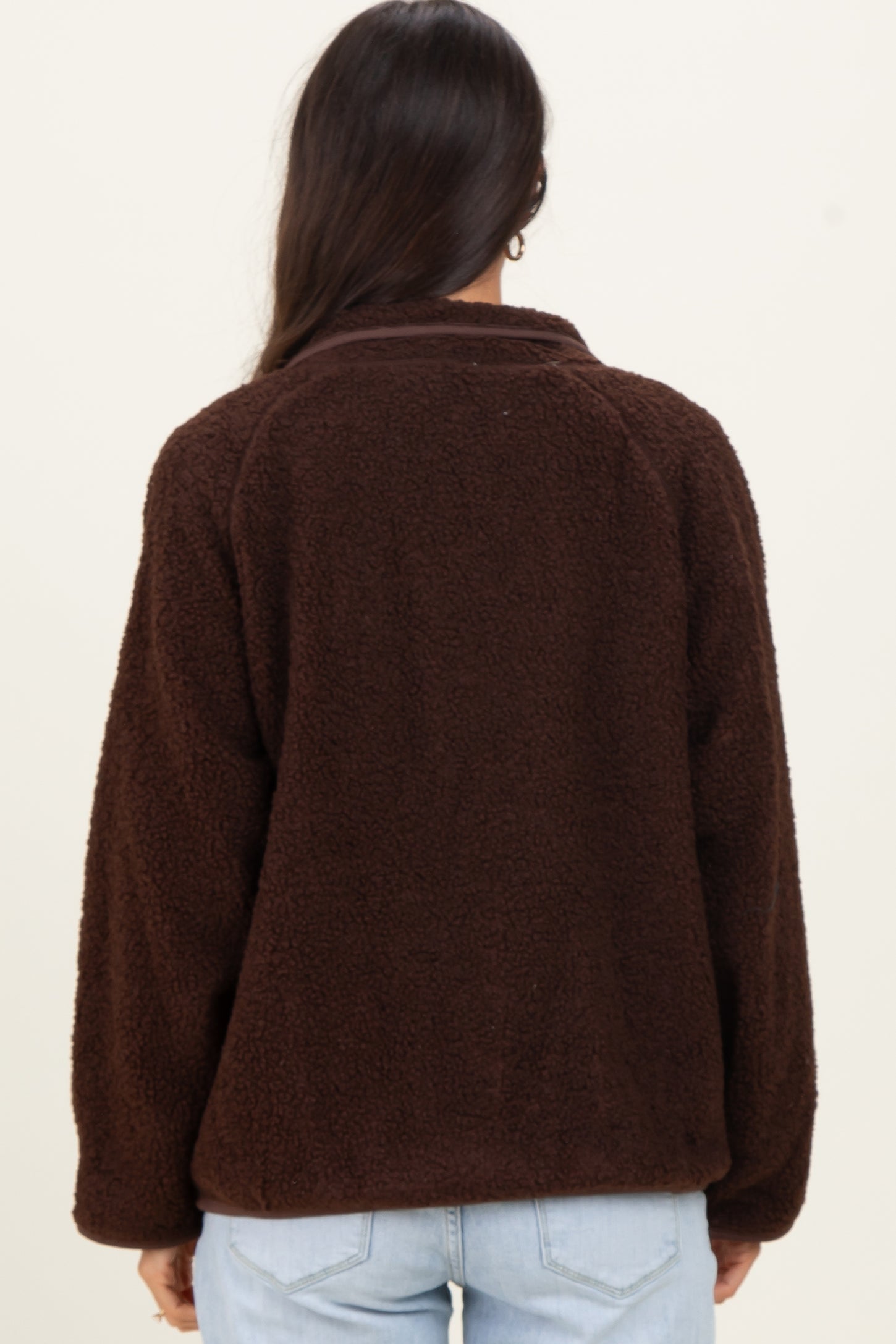 Brown Fleece Full Zip Jacket