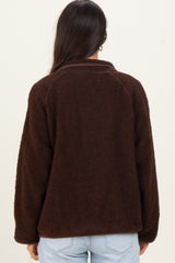 Brown Fleece Full Zip Jacket