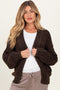 Brown Oversized Chunky Knit Maternity Cardigan