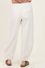 Ivory Multi Seam Fleece Sweatpants