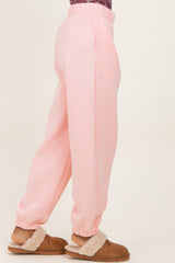 Light Pink Fleece Sweatpants