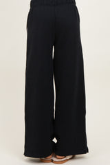 Black Fleece Wide Leg Sweatpants