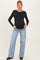 Light Blue Lightly Distressed Maternity Wide Leg Jeans