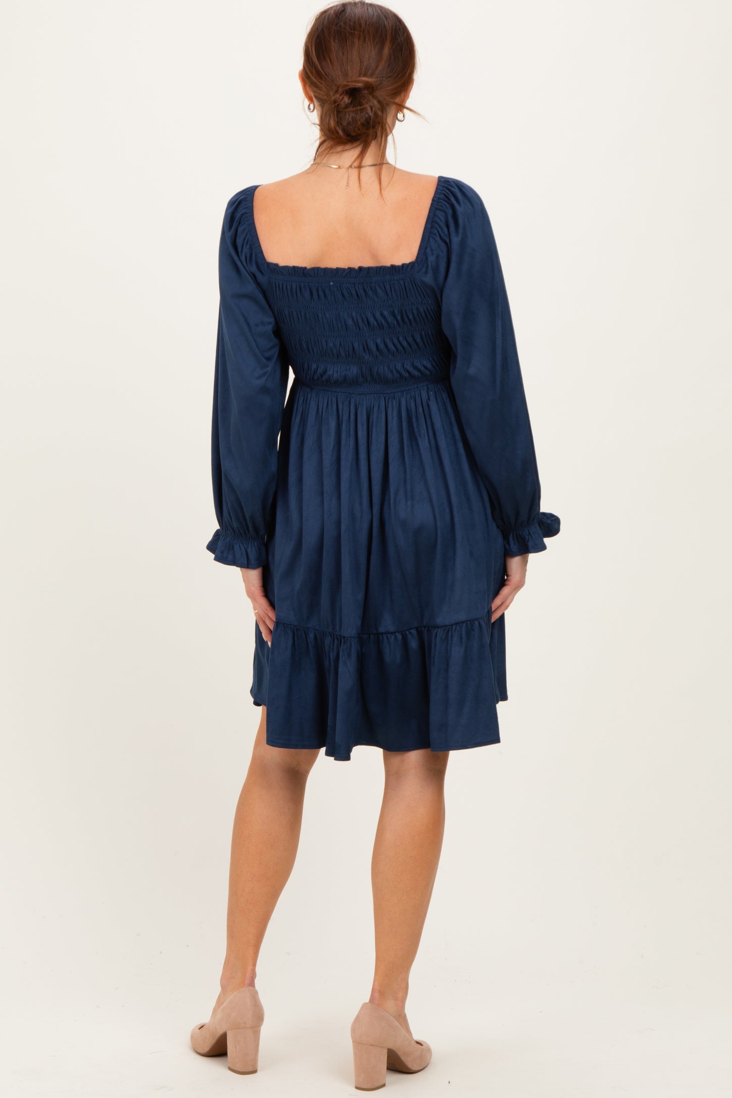 Navy Suede Dress