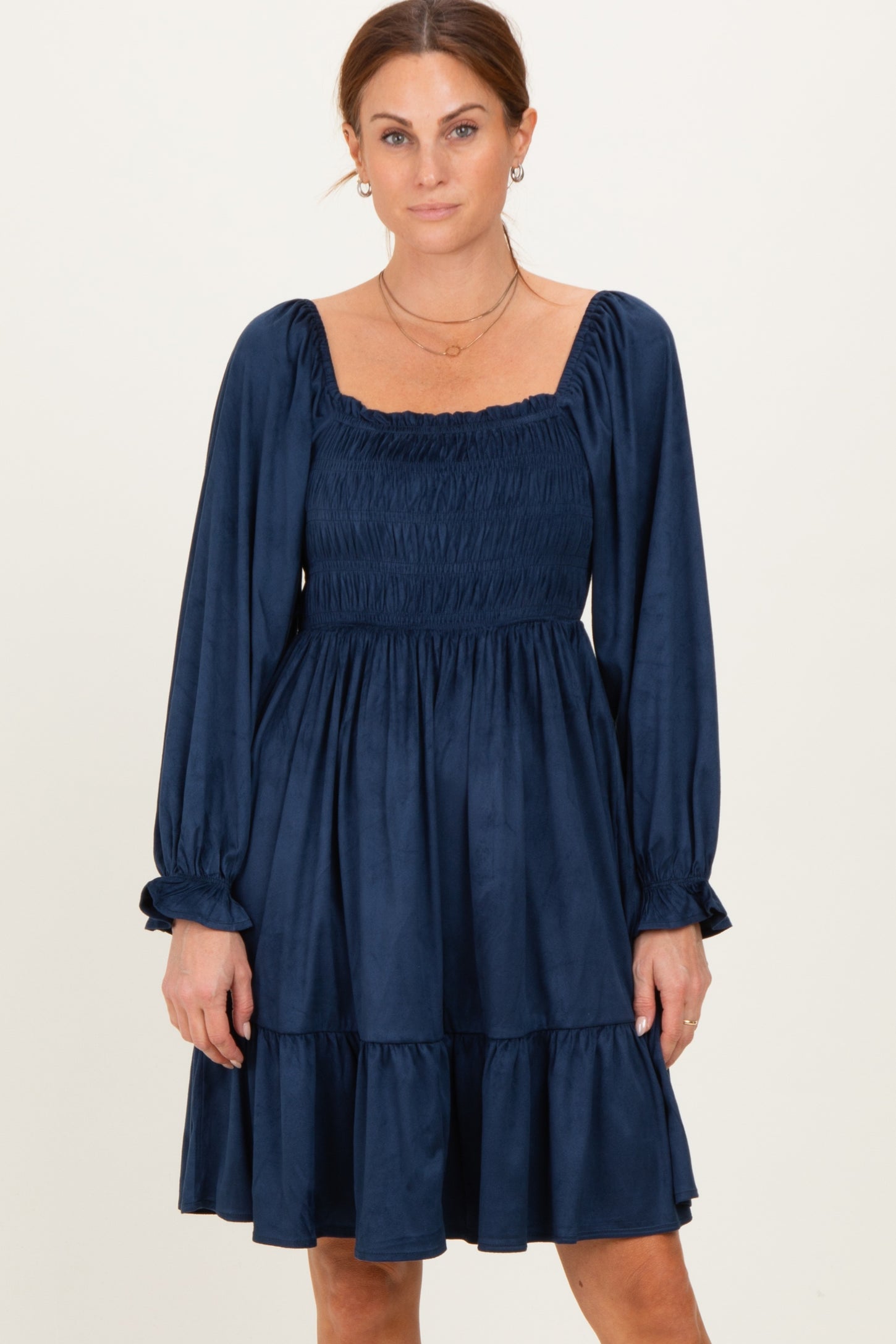 Navy Suede Dress
