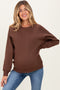 Brown Fleece Maternity Sweatshirt
