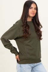 Dark Olive Fleece Sweatshirt